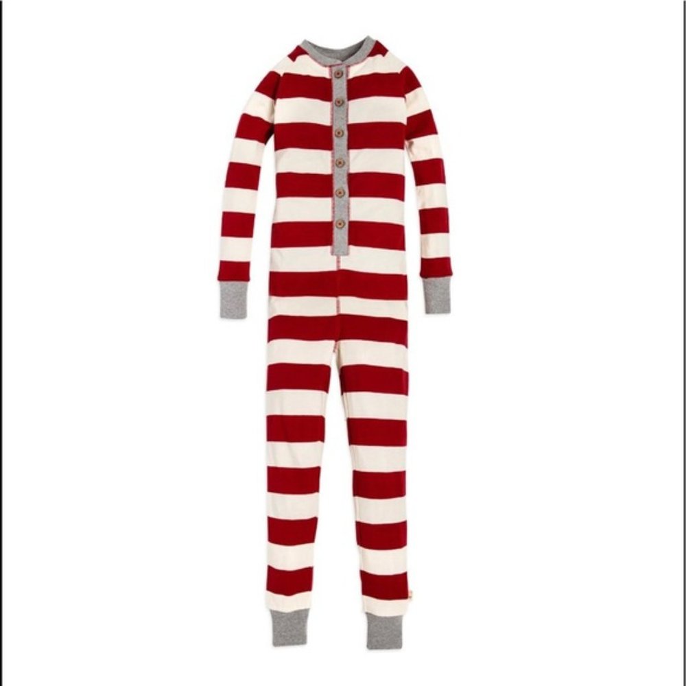 Burt's Bees Rugby stripe holiday jammies